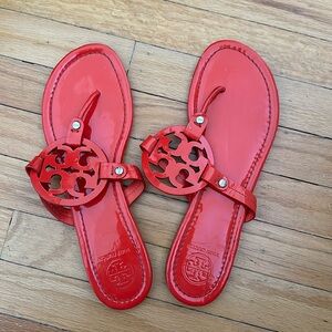 Tory Burch Miller Patent Sandal Red